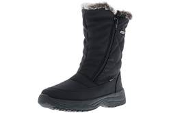 Vista Damen Kurzschaft Winterstiefel Snowboots gefüttert EISKRALLEN schwarz, Größe:42, Farbe:Schwarz von Vista