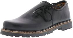 Vista Haferlschuhe Damen Herren bayerischer Look Almhaferl Echtleder schwarz, Größe:36, Farbe:Schwarz von Vista