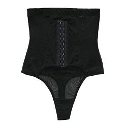 Visyaa Damen Hohe Taille Miederslip Figurenformend Bauch Weg Unterwäsche Taillenformer Unterhose mit 3 Reihen Haken von Visyaa