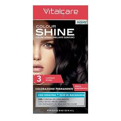 Vitalcare Colour Shine Creme ohne Ammoniak mit Keratin, Nr. 3 Dunkelbraun von Vitalcare