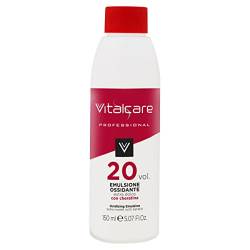 Vitalcare | Oxidations-Emulsion 20 Volumen, Oxidationsmittel für extra süßes Haar mit Keratin, Farbe lebendig, kompatibel mit Farbcremes, 150 ml von Vitalcare