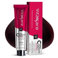 Vitalcare | Professional - Professionelle Permanente Haarfärbung, Haarfarbe mit Seidenprotein, Nr. 5/5, hellbraun, 100 ml von Vitalcare
