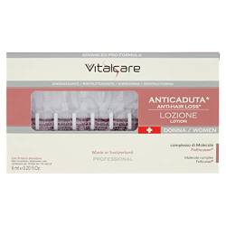 Vitalcare | Swiss Anti-Fall-Behandlung für Frauen, Energiisierend, mit Follicusan-Molekül-Komplex, 10 Ampullen gegen Fall, 6 ml, mit praktischer Spender von Vitalcare