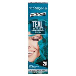 Vitalcare | Vivid – Halbpermanente Haarfärbung, direkte Haarfarbe, weich, hydratisiert und strahlend, Farbe Teal von Vitalcare