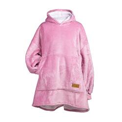 Vitapur Hoodie Sweatshirt Oversize Decke Cotton Candy Größe XL Adult, One Size, Unisex | Riesen Hoodie | rosa von Vitapur