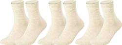 Vitasox 13311 Damensocken aus Baumwolle ohne Gummi und ohne Naht, hochwertige einfarbige Damen Socken, atmungsaktive Qualität mit weichem Bund für Frauen, Natur-Melange, 3 Paar, 39-42 von Vitasox