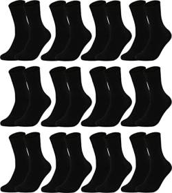 Vitasox 13312 Damensocken aus Baumwolle ohne Gummi und ohne Naht, hochwertige einfarbige Damen Socken, atmungsaktive Qualität mit weichem Bund für Frauen, schwarz 12er Paar 39-42 von Vitasox