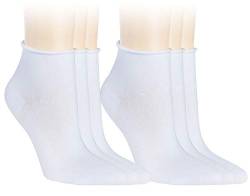 Vitasox 15265 Damen Socken Kurzsocken Rollrand einfarbig Weiß 6er Paar 39/42 von Vitasox