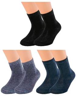 Vitasox 21096 Kinder Jungen Mädchen Socken Kindersocken Kindersöckchen Baumwolle einfarbig bunt ohne Naht 3er Pack 27/30 von Vitasox