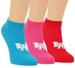 Vitasox 21235 Kinder Mädchen Sneaker Socken Sneakersocken Baumwolle mit Komfortrand einfarbig ohne Naht 6er Pack 31/34 von Vitasox