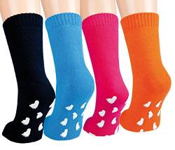 Vitasox 22120 Kinder Frottee Socken Kindersocken mit ABS Stoppersocken 2 Paar blau orange 35/38 von Vitasox