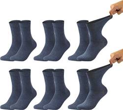 Vitasox 31035 Herren Gesundheitssocken extra weiter Bund ohne Gummi, Venenfreundliche Socken mit breitem Schaft verhindern Einschneiden & Drücken, 6 Paar Jeans 47/50 von Vitasox