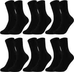 Vitasox 31041 Business Herrensocken aus Baumwolle ohne Gummi und ohne Naht, hochwertige Herren Socken, atmungsaktive Qualität mit weichem Bund für Herren, 6er Pack schwarz 50/52 von Vitasox