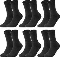 Vitasox 31210 Business Herrensocken aus Baumwolle ohne Gummi und ohne Naht, hochwertige Herren Socken, atmungsaktive Qualität mit weichem Bund für Herren, 6er Pack anthrazit 39/42 von Vitasox