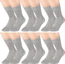 Vitasox 31218 Business Herrensocken aus Baumwolle ohne Gummi und ohne Naht, hochwertige Herren Socken, atmungsaktive Qualität mit weichem Bund für Herren, 6er Pack granit 39/42 von Vitasox