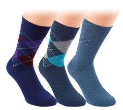 Vitasox 32119 Herren Socken Herrensocken ohne Naht ohne Gummi Karo Jeans 6 Paar 39/42 von Vitasox