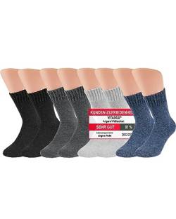 Vitasox 33352 Herren Socken Wolle Angora Wollsocken Herrensocken Angorasocken Wintersocken einfarbig mit Innenfrottee anthrazit grau 2 Paar 43/46 von Vitasox