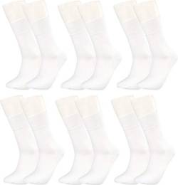 Vitasox 43034 Bambus Socken für Damen & Herren, atmungsaktive Bambussocken mit weichem Komfortbund ohne Gummi, Qualitäts Strümpfe gegen Schweiß ohne Naht an den Zehen, 6 Paar weiß 39-42 von Vitasox