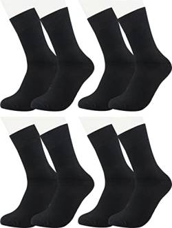 Vitasox 43057 Damen Herren Thermo Socken Bambus Bambussocken Thermosocken ohne Gummi ohne Naht Schwarz 4 Paar 35/38 von Vitasox