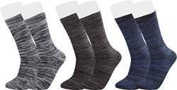 Vitasox 43063 Bambus Socken für Damen & Herren, atmungsaktive Bambussocken mit weichem Komfortbund ohne Gummi, Qualitäts Strümpfe gegen Schweiß ohne Naht an den Zehen, 3 Paar silber melange 39-42 von Vitasox