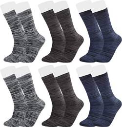 Vitasox 43063 Bambus Socken für Damen & Herren, atmungsaktive Bambussocken mit weichem Komfortbund ohne Gummi, Qualitäts Strümpfe gegen Schweiß ohne Naht an den Zehen, 6 Paar silber melange 43-46 von Vitasox