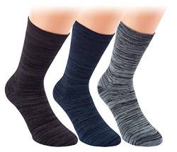 Vitasox 43063 Damen & Herren Socken Bambus Melange Bambussocken mit Baumwolle Schwarz Marine Silber ohne Naht 6 Paar 43/46 von Vitasox