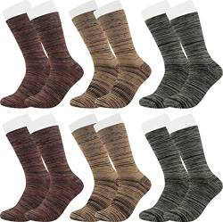 Vitasox 43064 Bambus Socken für Damen & Herren, atmungsaktive Bambussocken mit weichem Komfortbund ohne Gummi, Qualitäts Strümpfe ohne Naht an den Zehen, 6 Paar olive, natur, braun melange 35-38 von Vitasox