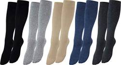 Vitasox 44456 Stützstrümpfe für Damen & Herren, Stützkniestrümpfe aus Baumwolle mit Kompression für Flug, Reise, Büro und Auto, Thrombose Socken gegen geschwollene Beine, 1 Paar beige 39/42 von Vitasox