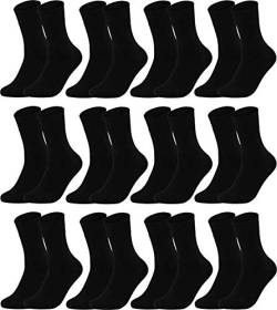 Vitasox Socken 98% Baumwolle für Damen, sehr feine Maschen, Ferse und Spitze verstärkt, Natur Pur, 13321 (71109), schwarz, 35-38, 12 Paar von Vitasox