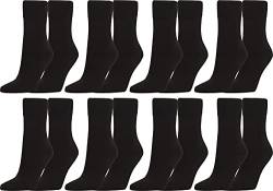 Vitasox Socken 98% Bio Baumwolle für Damen & Herren, sehr feiner Stoff, Ferse und Spitze verstärkt, Natur Pur, 41012 (71109), schwarz, 39-42, 8 Paar von Vitasox