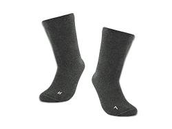 Vitopia 4 Paar Gesundheitssocken für Diabetiker-Socken ohne Gummi-Bund für Herren & Damen | Extra weiter Schaft in breiter Trichterform | besonders Venenfreundlich (Anthrazit 43-46) von Vitopia
