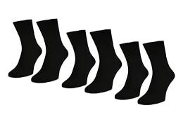 Vitopia 6 Paar Diabetiker-Socken Damen | Extra breiter Bund ohne Gummi-Druck | Venenfreundliche Gesundheitssocken (Schwarz 39-42) von Vitopia
