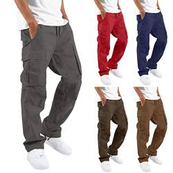 Cargohose Herren Hose Atmungsaktive Jogginghose Einfarbige Freizeithose Outdoorhose Ranger Hose Stretch Lang Outdoor Hosen Für Herren Bequeme Lange Hosen Mit Taschen Elastische Männer Sporthose @2 von Viunychn