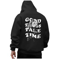 Herren Hoodie Mit Backprint, Oversize Y2K Essentials Hoody Mit Kapuze Print Anime Kapuzenpullover Schwarzer Basic Vintage Hoodies Für Männer Pullover Gym Oversized Coole Streetwear Pulli Y2K Men @1G von Viunychn