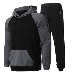 Trainingsanzug Herren Xl Jogginganzug Herren Set Hausanzug Einfarbig 2-Teilig Winter Kuschelig Tracksuit Herren Baggy Streetwear Trainingsanzüge Jogging Anzug Herren Set Sport Anzug Für Männer @4 von Viunychn