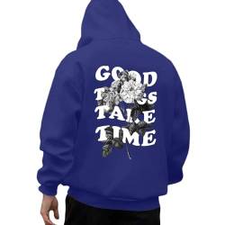 Viunychn Hoodie Herren Oversize Mit Backprint Y2K Hoody Mit Kapuze Basic Pullover Vintage Print Hoodies Für Männer Anime Kapuzenpullover Schwarzer Coole Streetwear Drip Klamotten Oversized Pulli @J von Viunychn