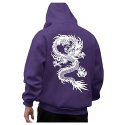 Viunychn Hoodie Männer mit Backprint Sweatshirt Streetwear Kapuzenpullover Herren Sweatjacke Langarm Kapuzenpulli Frühling Herbst Winter @J von Viunychn