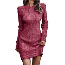 Viunychn Pulloverkleid Damen Winter Elegant Herbst Strickkleid Winterkleid Herbstkleid Moderne Figurbetontes Winterkleider Herbstkleider Elegantes Zopfmuster Fall Knitted Skims Dress 1 von Viunychn