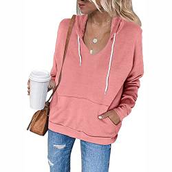 Viunychn Sommerjacke Damen Leicht,Damen Sweatjacke Hoodie Sweatshirtjacke Pullover Oberteile Kapuzenpullover Einfarbig Full Zip Casual Hoodie Sweatshirt von Viunychn