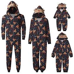 Weihnachten Pyjamas Familie Set,Damen Herren Kinder Weihnachten Onesie,Jumpsuit mit Rentier Kapuze,Christmas Pajamas Onesie Family Suit @1 von Viunychn