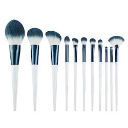 Viupolsor 11-teiliges Make-up-Pinsel-Set, dunkelblau, Make-up-Pinsel-Set mit Tasche, Puder, Foundation, Augenbrauen, Lidschatten, Rouge, Make-up-Werkzeug-Set von Viupolsor