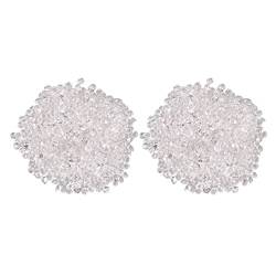 Viupolsor 2880 Stück – Diamant-DIY-Nägel, Strasssteine, Kristall, flache Rückseite, keine Strasssteine, benötigt Kleber, Weiß von Viupolsor