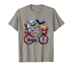 Halloween Fahrrad gruseliger Kürbis Geist Kostüm DIY Radfahrer T-Shirt von Viv Halloween Party