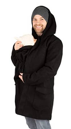 Viva la Mama - 3in1 Tragemantel für Männer Winter Tragejacke Papa - PAVO - schwarz - M von Viva la Mama