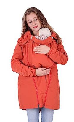 Viva la Mama - 4in1 Trageparka Tragejacke für Rückentragen Umstandsjacke - LIVIO - terra - L von Viva la Mama