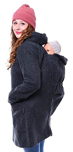 Viva la Mama - Rückentragemantel Tragejacke für Rückentragen Babytragen VALENTIN Plus - anthrazit - M von Viva la Mama