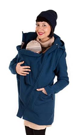 Viva la Mama - warmer Tragemantel Umstandsmantel Jacke mit Trageeinsatz - VALENTIN - petrol - M von Viva la Mama