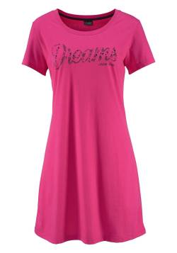 Große Größen: Sleepshirt, pink+schwarz, Gr.44/46 von Vivance Dreams