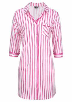 Große Größen: Vivance Dreams Nachthemd in klassischer Hemdform mit 3/4-Arm, pink, Gr.48/50 von Vivance Dreams
