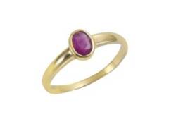 Fingerring VIVANCE "585/- Gelbgold glanz Rubin" Fingerringe Gr. 058 (18,5), Gold, gelb (gelb, rot) Damen Fingerringe von Vivance